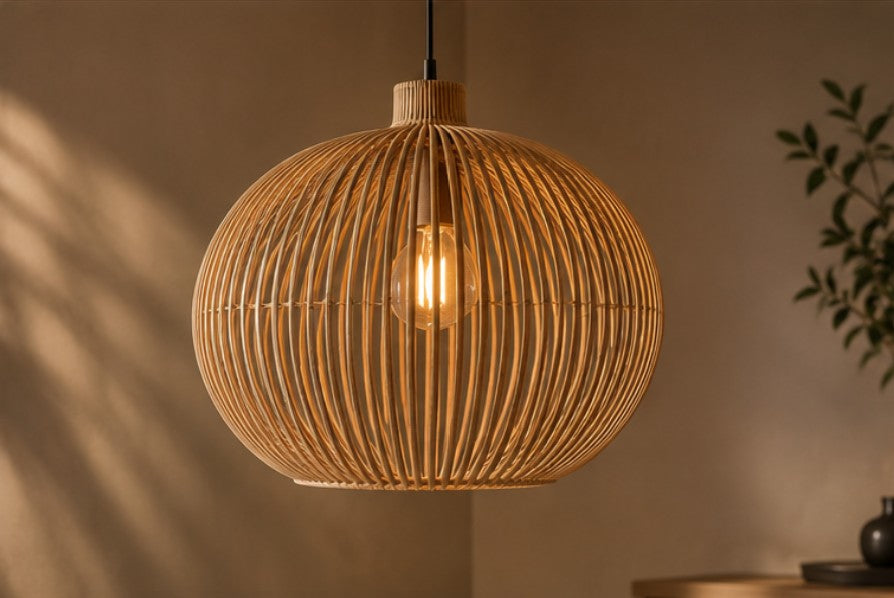 Handgemaakte Hanglamp Bamboe – Naturel